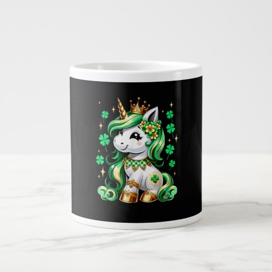 Grande Tasse Licorne Mignonne Trèfle St Patrick (Devant)