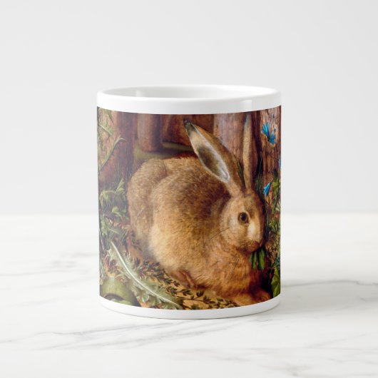 Grande Tasse Lièvre dans la forêt Hans Hoffmann Rabbit Peinture (Devant)
