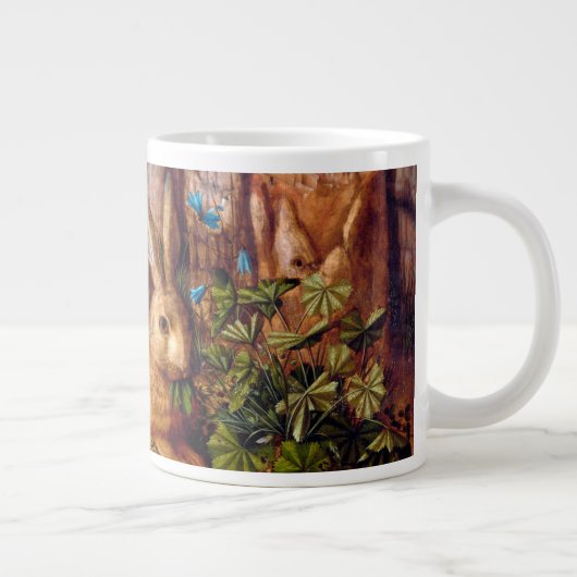 Grande Tasse Lièvre dans la forêt Hans Hoffmann Rabbit Peinture (Droite)