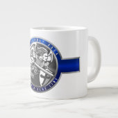 Grande Tasse Ligne bleue mince (Devant droit)
