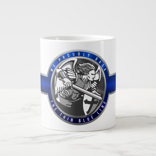 Grande Tasse Ligne bleue mince (Devant)