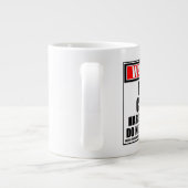 Grande Tasse Ligne D'Avertissement Cuire Dur Au Travail Ne Déra (Dos)