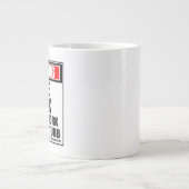 Grande Tasse Ligne D'Avertissement Cuire Dur Au Travail Ne Déra (Devant)