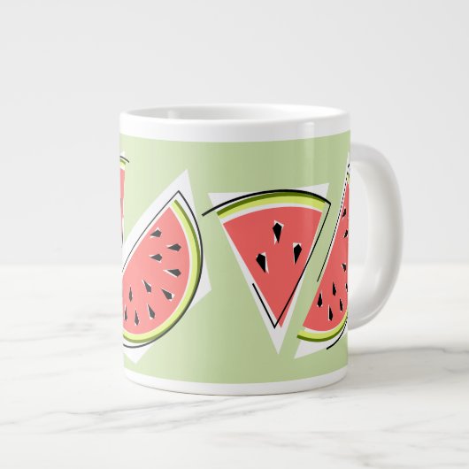 Grande Tasse Ligne verte pastèque (Devant droit)