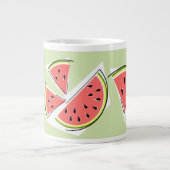 Grande Tasse Ligne verte pastèque (Devant)