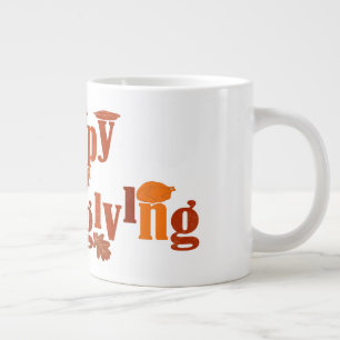 Grande Tasse L'illustration festive et lumineuse de Thanksgivin