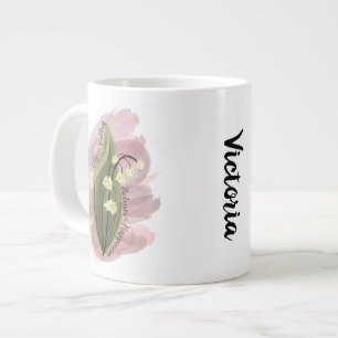 Grande Tasse Lily of the Valley Happiness Personnalisée