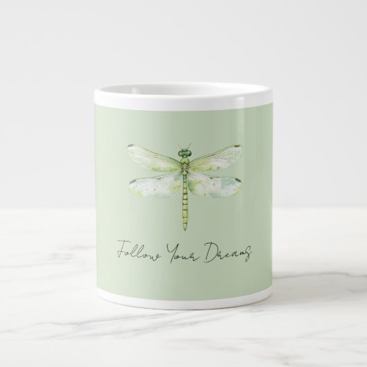 Grande Tasse Lime Green Dragonfly (Devant)