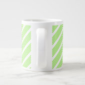Grande Tasse Lime vert et blanc cinq bandes motif (Dos)