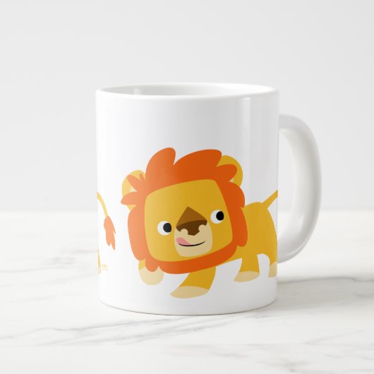 Grande Tasse Lion caricature malicieuse (Devant droit)