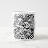 Grande Tasse Lis en noir et blanc (Devant)