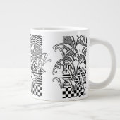 Grande Tasse Lis en noir et blanc (Droite)