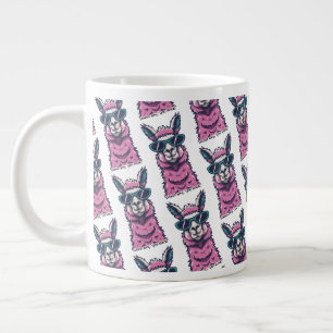Grande Tasse Llama vous dit Rock Pose ironique dans les lunet