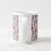 Grande Tasse Llamas On Stripes Motif (Dos)