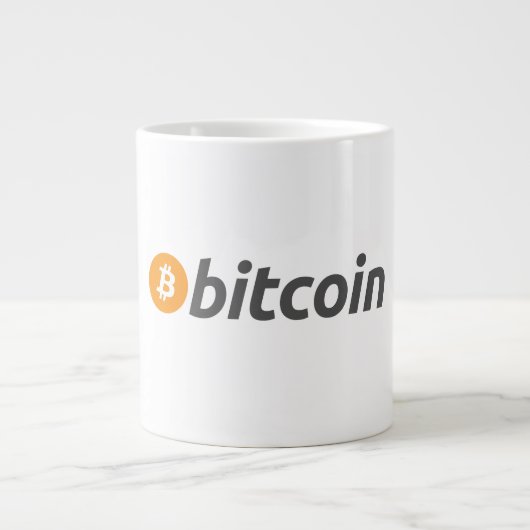 Grande Tasse Logo Bitcoin grand avec symbole Bitcoin orange (Devant)