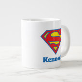 Grande Tasse Logo classique Supergirl avec fond bleu (Devant droit)