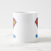 Grande Tasse Logo classique Supergirl avec fond bleu (Devant)