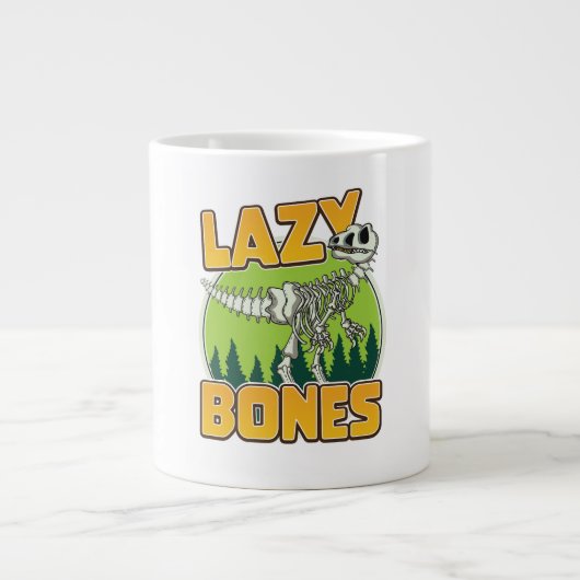 Grande Tasse logo de dessin animé Lazy Bones (Devant)