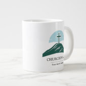 Grande Tasse Logo de l'église personnalisée (Devant droit)