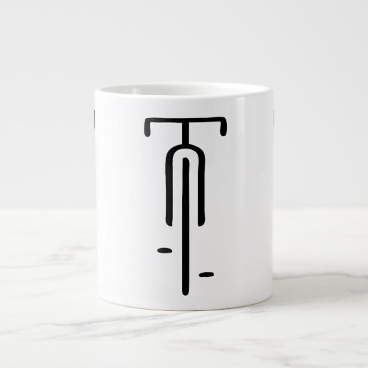 Grande Tasse Logo de vélo minimum Rétro, Cyclisme et Louveur de (Devant)
