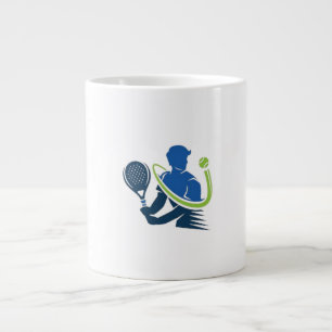 Grande Tasse Logo du club de tennis - Action dynamique, Style s