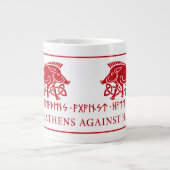 Grande Tasse Logo du double-wagon Heathens Against Hate (Devant)