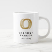 Grande Tasse Logo et nom professionnel simple Gold Business (Droite)