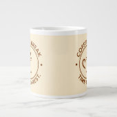 Grande Tasse Logo Pause Café sur Fond Beige (Devant)