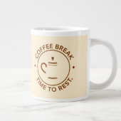Grande Tasse Logo Pause Café sur Fond Beige (Droite)