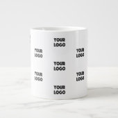 Grande Tasse Logo simple à répéter | Blanc (Devant)