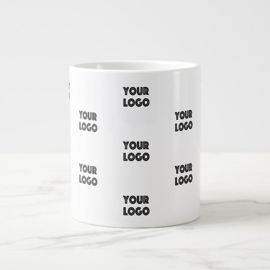 Grande Tasse Logo simple à répéter | Blanc (Devant)