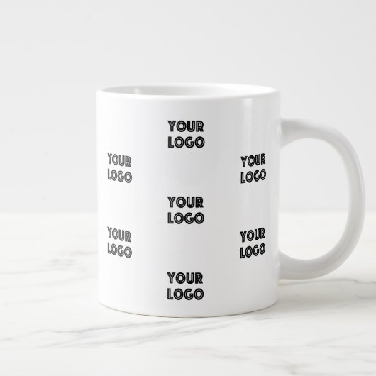 Grande Tasse Logo simple à répéter | Blanc (Droite)
