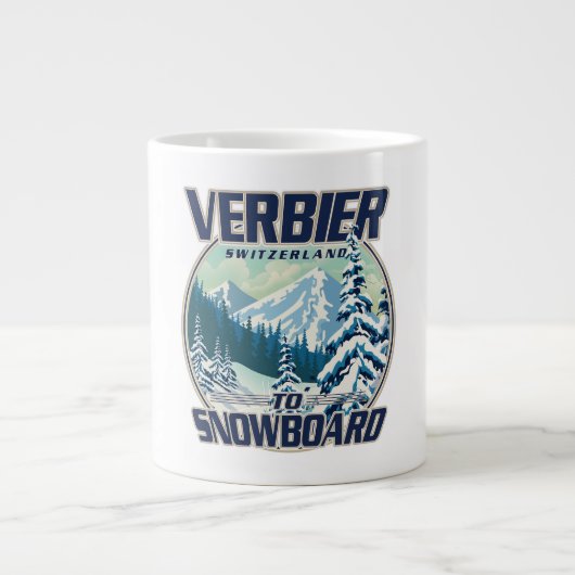 Grande Tasse Logo Verbier Suisse Snowboard (Devant)