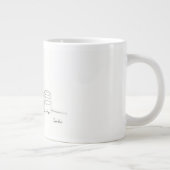 Grande Tasse Londres Dessin Simple noir et blanc (Droite)