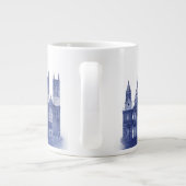 Grande Tasse Londres Skyline - Aquarelle bleue (Dos)