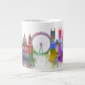 Grande Tasse Londres Skyline - Rainbow (Devant)