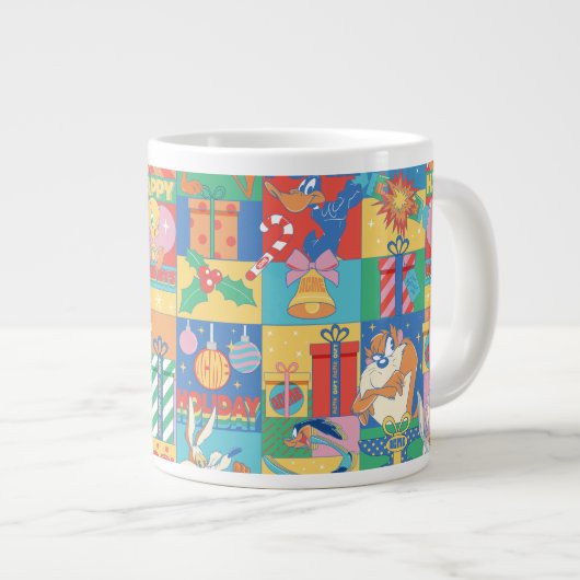 Grande Tasse LOONEY TUNES™ | Joyeuses fêtes Motif de Noël (Devant droit)