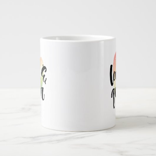 Grande Tasse Loud et Queer| Coeur aquarelle (Devant)