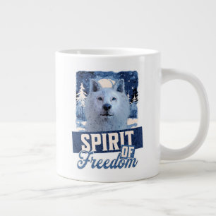 Grande Tasse Loup Arctique Esprit de Liberté Création Faunique