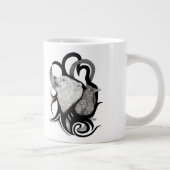 Grande Tasse Loup blanc avec art tribal coréen (Droite)