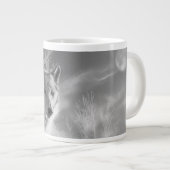 GRANDE TASSE LOUP BLANC FORÊT BLANCHE (Devant droit)