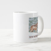 Grande Tasse Loup gris StandingNew Mexique (Devant droit)