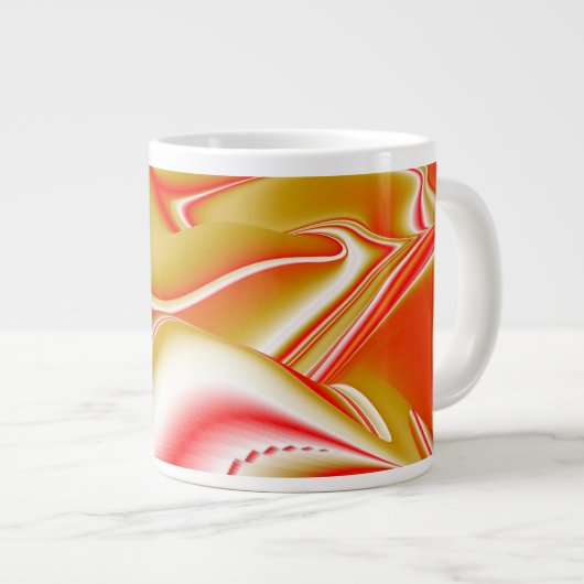 Grande Tasse Love and Gold Abstrait 3D Rainbowart (Devant droit)