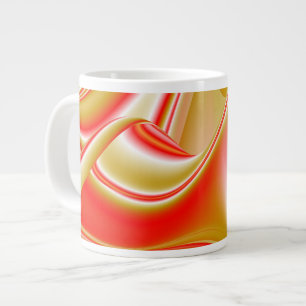 Grande Tasse Love and Gold Abstrait 3D Rainbowart