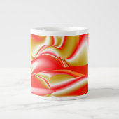 Grande Tasse Love and Gold Abstrait 3D Rainbowart (Devant)