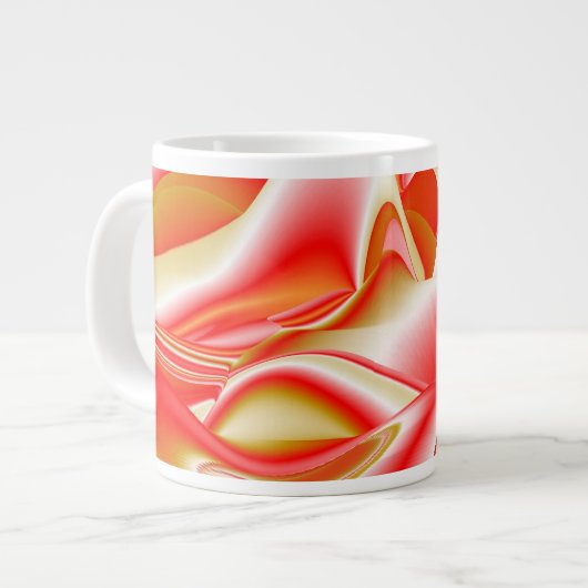 Grande Tasse Love and Gold Abstrait 3D Rainbowart (Devant gauche)