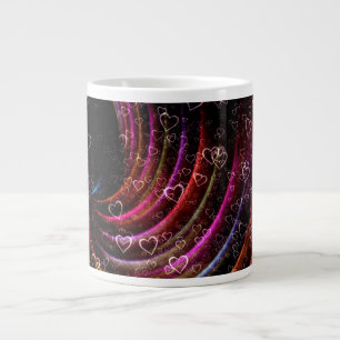 Grande Tasse Love Hearts Rideau Texture Sublimation