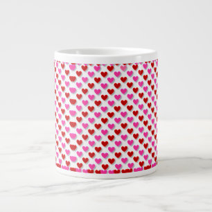 Grande Tasse Love Hearts Saint Valentin Motif
