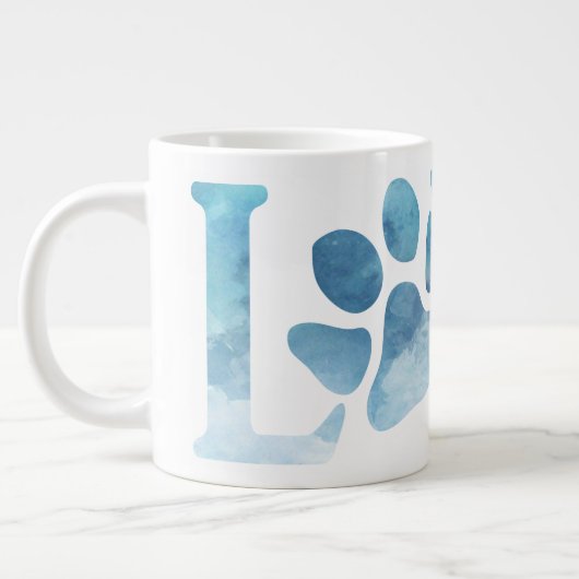 Grande Tasse Love Paw Blue (Gauche)