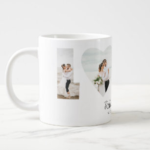 Grande Tasse Love Photo Collage 4 Photos Anniversaire Cadeau